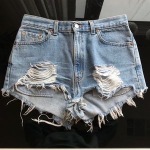 vintage 512 levi denim shorts